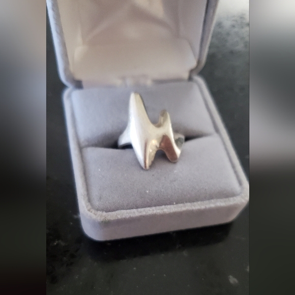 Georg Jensen 925 Sterling Silver Modernist Statement Ring Size 7 - Picture 5 of 7